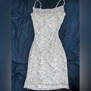 Windsor Floral Midi Dress in Pink and Cream